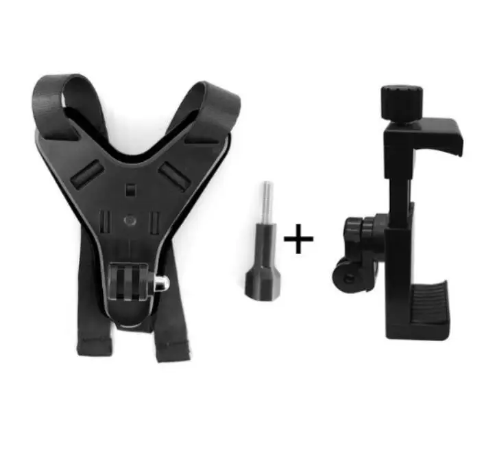 black and Clip TUYU мотоцикл снимки полный шлем подбородка стенд держатель для мобильного телефона для GoPro Hero7/6/5/4 спортивной экшн-камеры Xiaomi Yi 4k экшн Камера аксессуары - Цвет: black and Clip