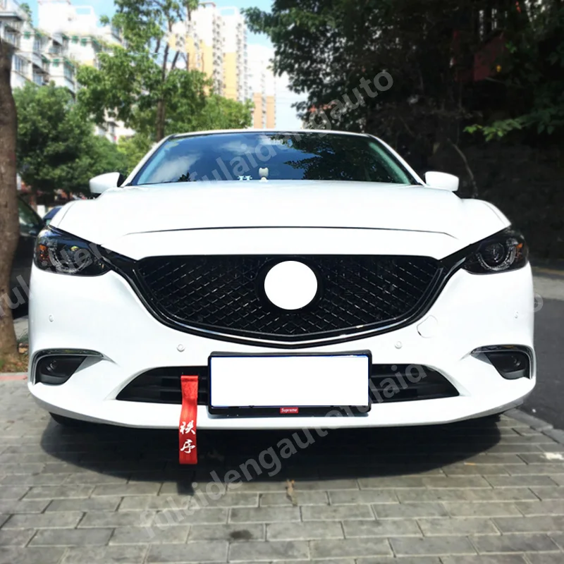 Для Mazda 3 Axela sedan- черный сотовый бампер сетка гриль решетка украшения авто аксессуары