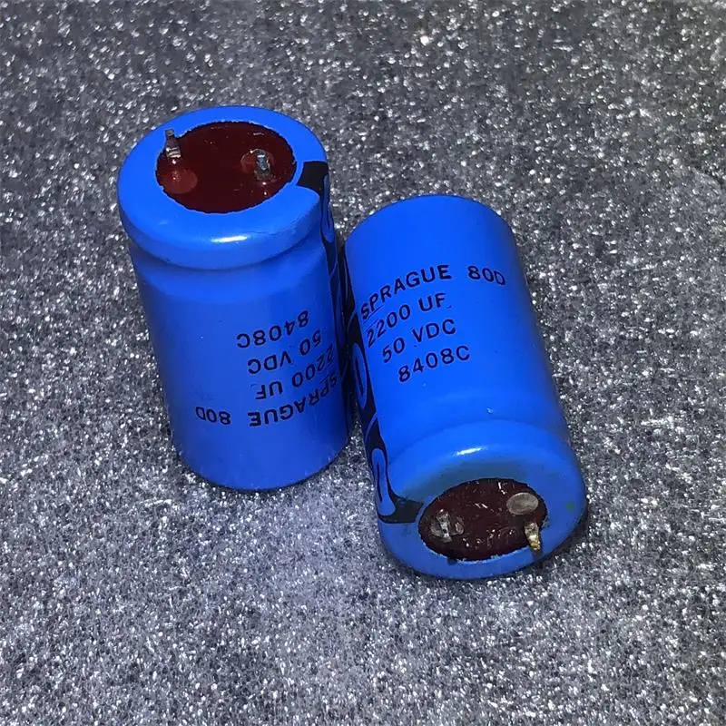

2pcs United States SPRAGUE Sibi older red head 80D 2200UF 50V audio tube amp filter capacitor free shipping