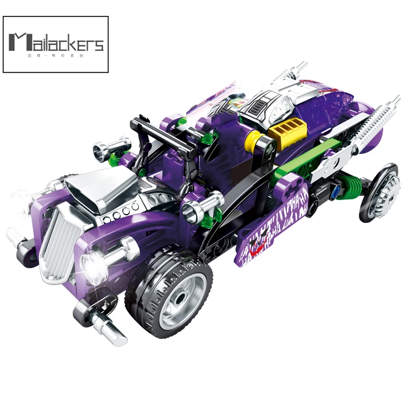 Legoing Superhero DC Comic Series Bat Chariot Toy Car Superman Batman The Joker Figures Model Build