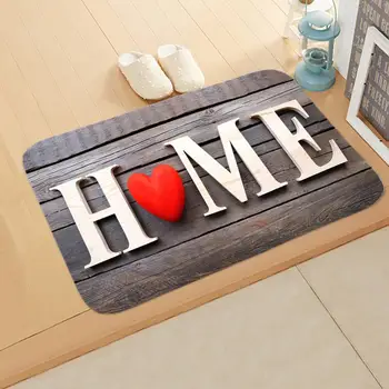 

Newest Doormat Entrance Mat Hallway Letter Heart Printed Anti-Slip Floor Mat Area Rugs Funny Custom Front Door Mat Carpet L1