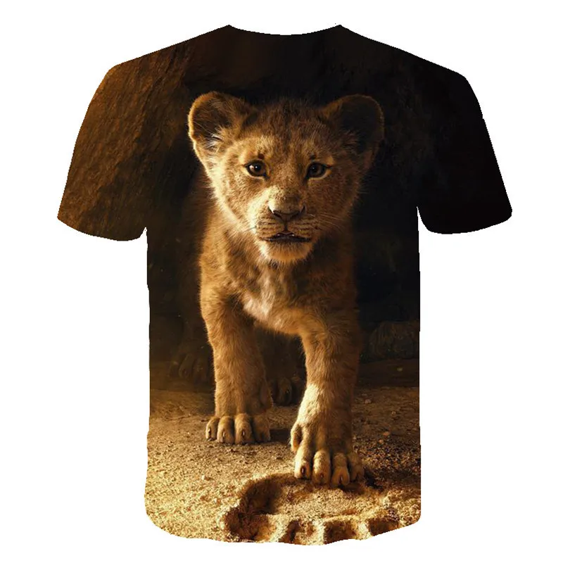 2019 NEW Film kingdom King The Lion King Simba 3D Children's wear Boy/girl kids Casual t shirt Short Sleeve Clothes 2 2019 NEW Film kingdom King The Lion King Simba 3D Children's wear Boy/girl kids Casual t shirt Short Sleeve Clothes 2