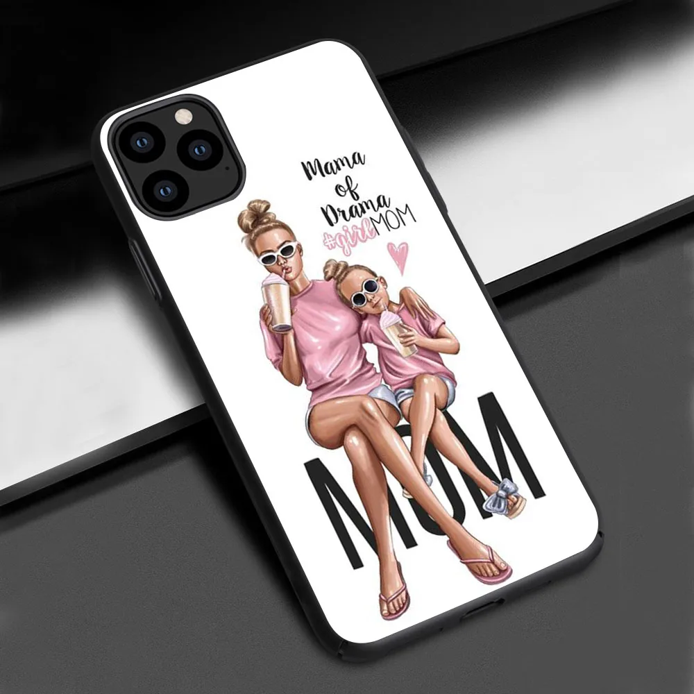 Девочка ребенок женщины мама чехол для телефона для Apple iPhone 11 Pro Max черный мягкий силиконовый чехол для телефона для iPhone 11 Pro прозрачный смартфон - Цвет: 06
