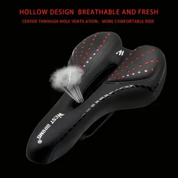 

Durable Bicycle Saddle Portable Delicate Design Waterproof Bike Saddle Breathable Silicone Cushion PU Surface Seat