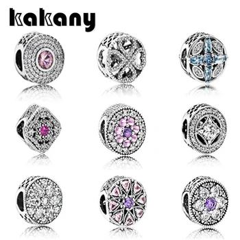 

Kakany100%high quality Suitable For Bracelets Hollow Zircon Transparent Sparkling Jewelry Diy Charm Beads Birthday Gift