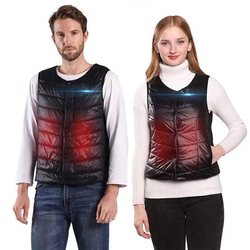 New Women Men Coat Smart Phone Bluetooth Connection Temperature Control Heating Sleeveless Vest Blouse 4N04 (6)