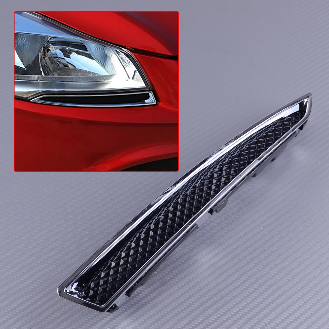 

DWCX 27x3 cm Car Right Headlight Lower Bracket Moulding Trim ABS DV45-8228-AA Fit for Ford Escape 2013 2014 2015 2016