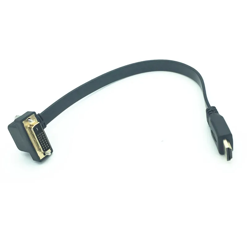 0,3 м DVI-D 24+ 1 Мужской 90 градусов под прямым углом к HDMI кабель