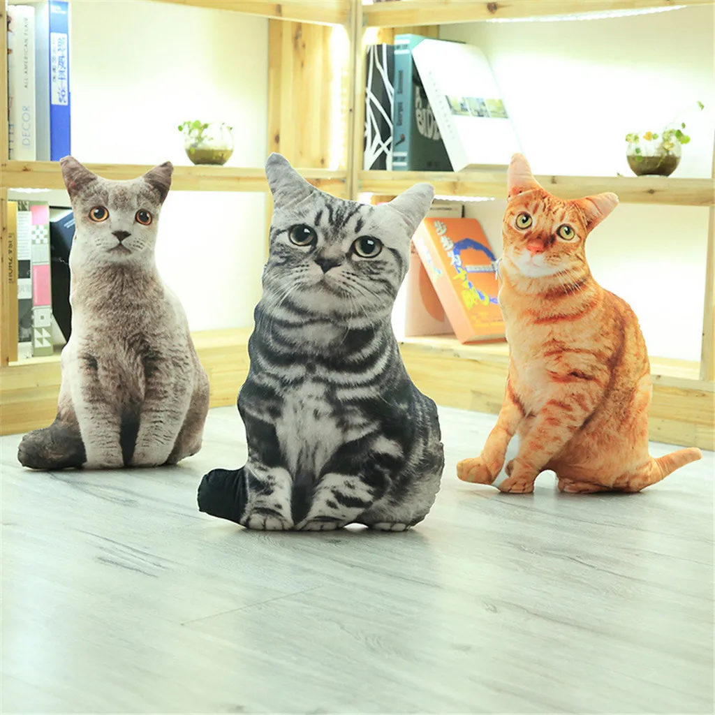 Печать моделирование кошка Подушка Диван Подушка плюшевая игрушечная кошка кукла подарок детские игрушки LS 1211