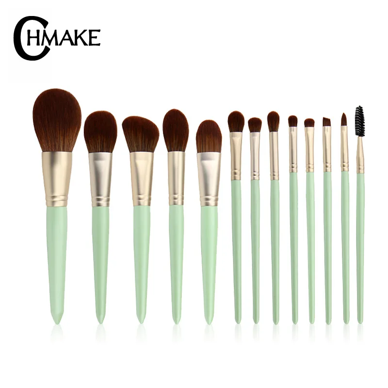 Chmake 13 шт. кисти для макияжа Профессиональный консилер тени век губы ресницы