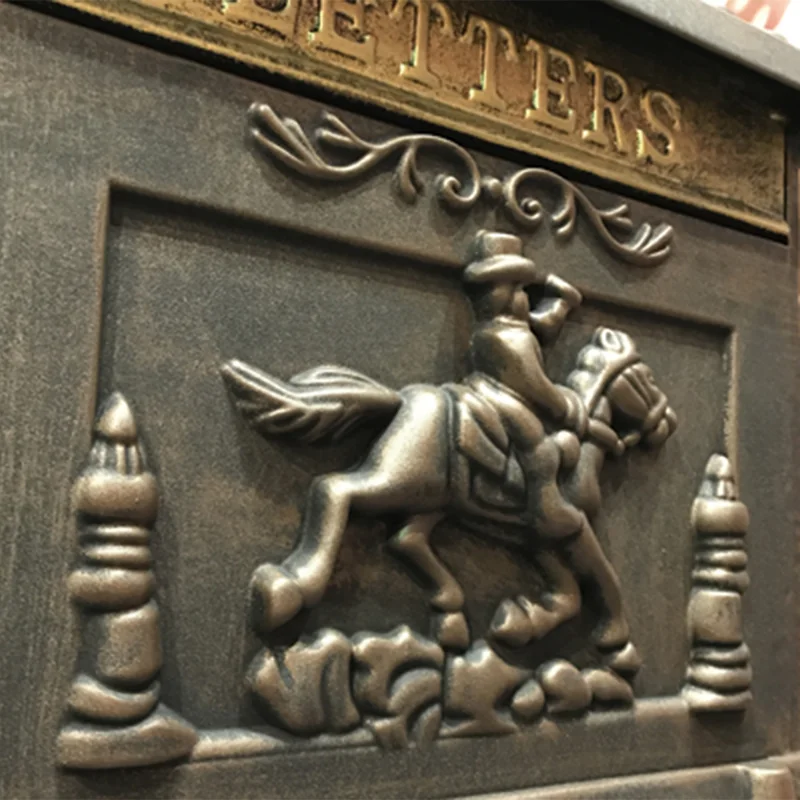 Vintage Wrangler Design Post Letter Box, Mail Postbox Mailboxes, Creative Mailboxes
