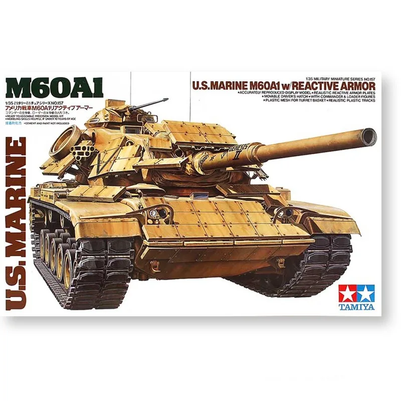 

Tamiya 35157 1/35 набор моделей корабля США M60A1 основной боевой танк с реактивной броней