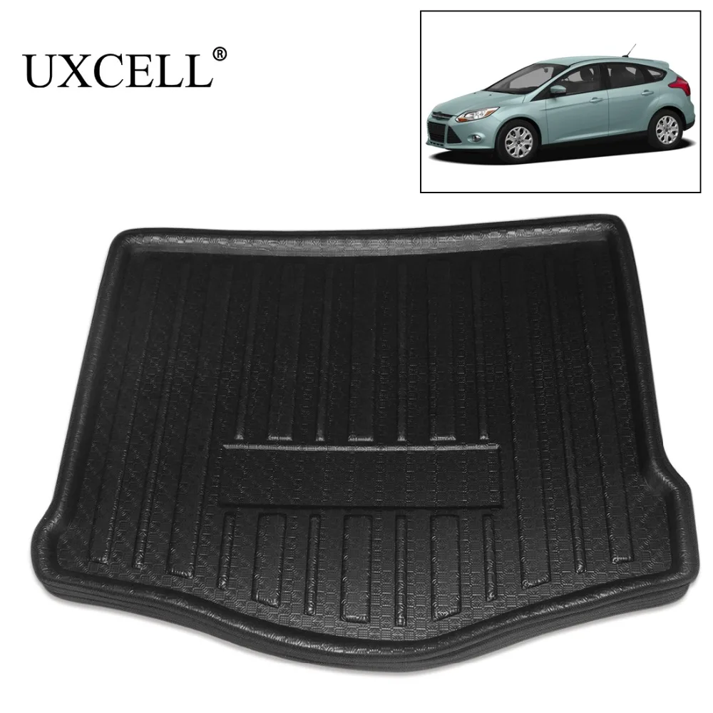 Ford Focus Heavy Duty 5mm Black Rubber Tailored Car Floor Mats 2015 To 2018