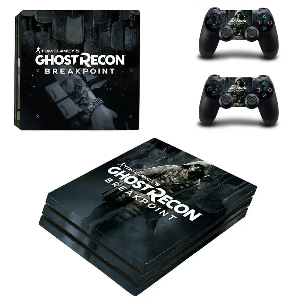 Наклейка Tom Clancy's Ghost Recon: Breakpoint PS4 Pro, игровая станция 4, кожная наклейка для playstation 4, PS4 Pro, консоль и контроллер