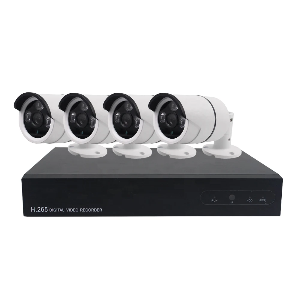 4ch 2MP CCTV POE Kit H.265 POE IP камера наблюдения 48 В питание играть и подключать