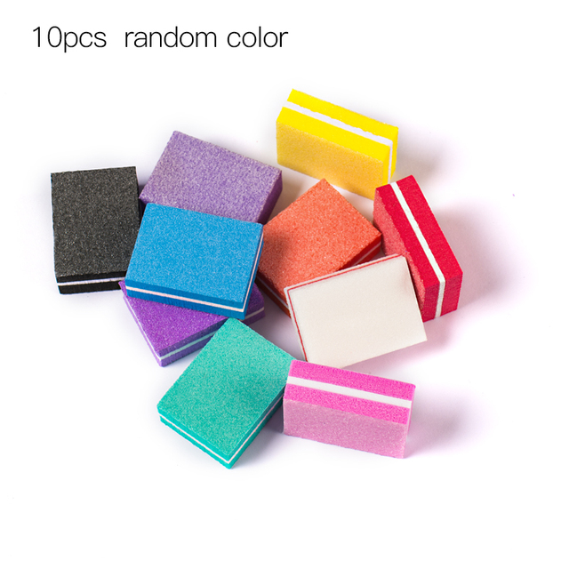 Wooden Nail File 180/240 Colorful Sandpaper Buffer Block Pedicure Manicure Polishing Tools Professional Nail Files