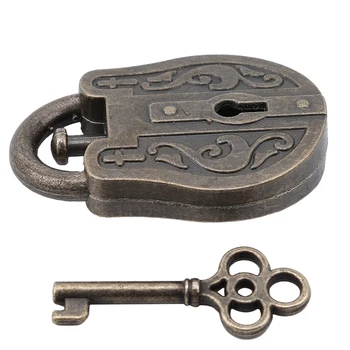 

1PC Vintage IQ Mind Brain Teaser Toys Metal Cast God Lock Key Puzzle Toy Gift Intellectual Educational Toy For Children Adult