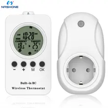 Nashone LCD Digital Programmable Thermostat for underfloor heating Temperature Controlled Built-in RC Wireless Thermostat 230V lcd wireless smart programmable thermostat for heating system app control