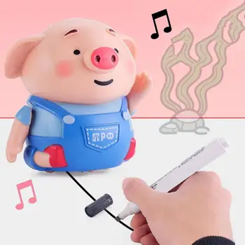 

Inductive Pig Pen Draw Line Heel Robot Light Music Animal Education Kid Toy