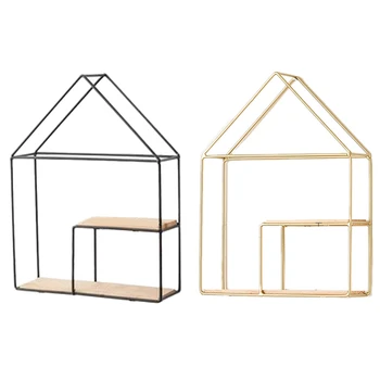 

Wall Hanging Wooden Storage Racks Flower Pot House Storage Shelf Book Figurines Display Crafts Shelves Home Décor