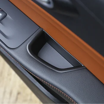 

2pcs Front Row Door Storage Box For Alfa Romeo Giulia 2017 2018 2019 2020 Black Tray With mat