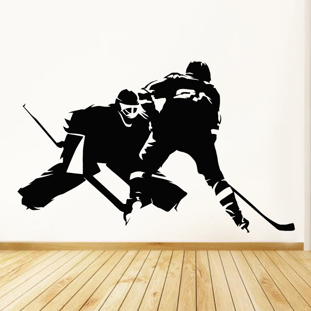 Ice Hockey Players Wall Stickers Sportsman Game Sports Vinyl Wall Decal
