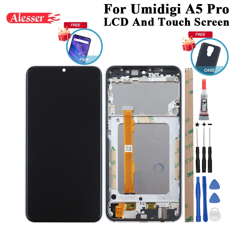 Alesser для UMI Umidigi A5 Pro ЖК дисплей и сенсорный экран с пленкой запасные части +
