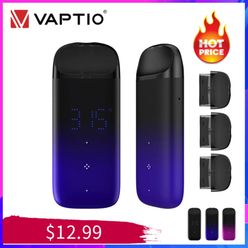Электронная сигарета Vaptio REAL KIT Vape 1 5 мл вейп со встроенной паровой системой 500 мАч
