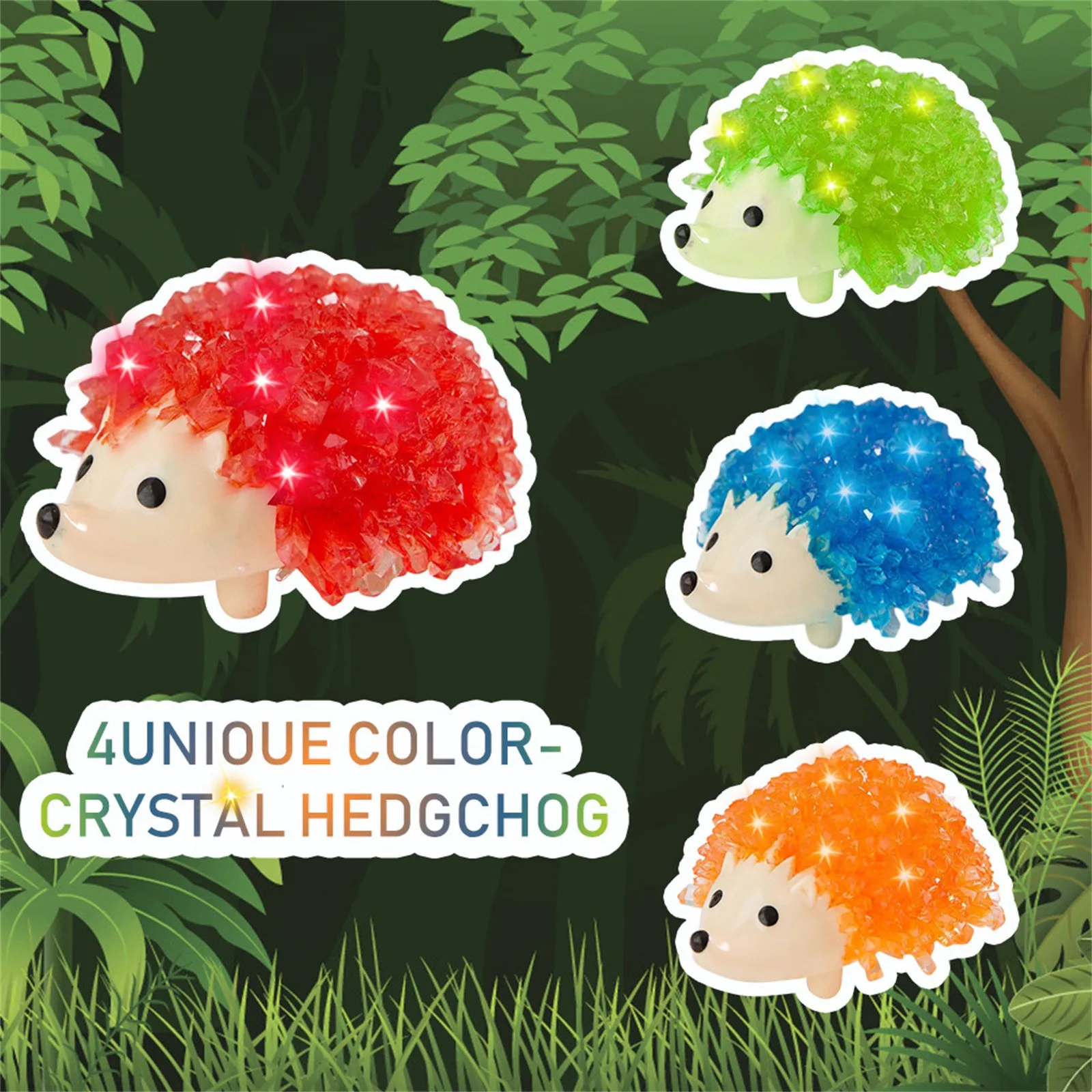 

Novelty Funny Toys for children Crystal Growing Kit Cute Crystal Hedgehog Model Science Experiment Children's toys Holiday Gifts