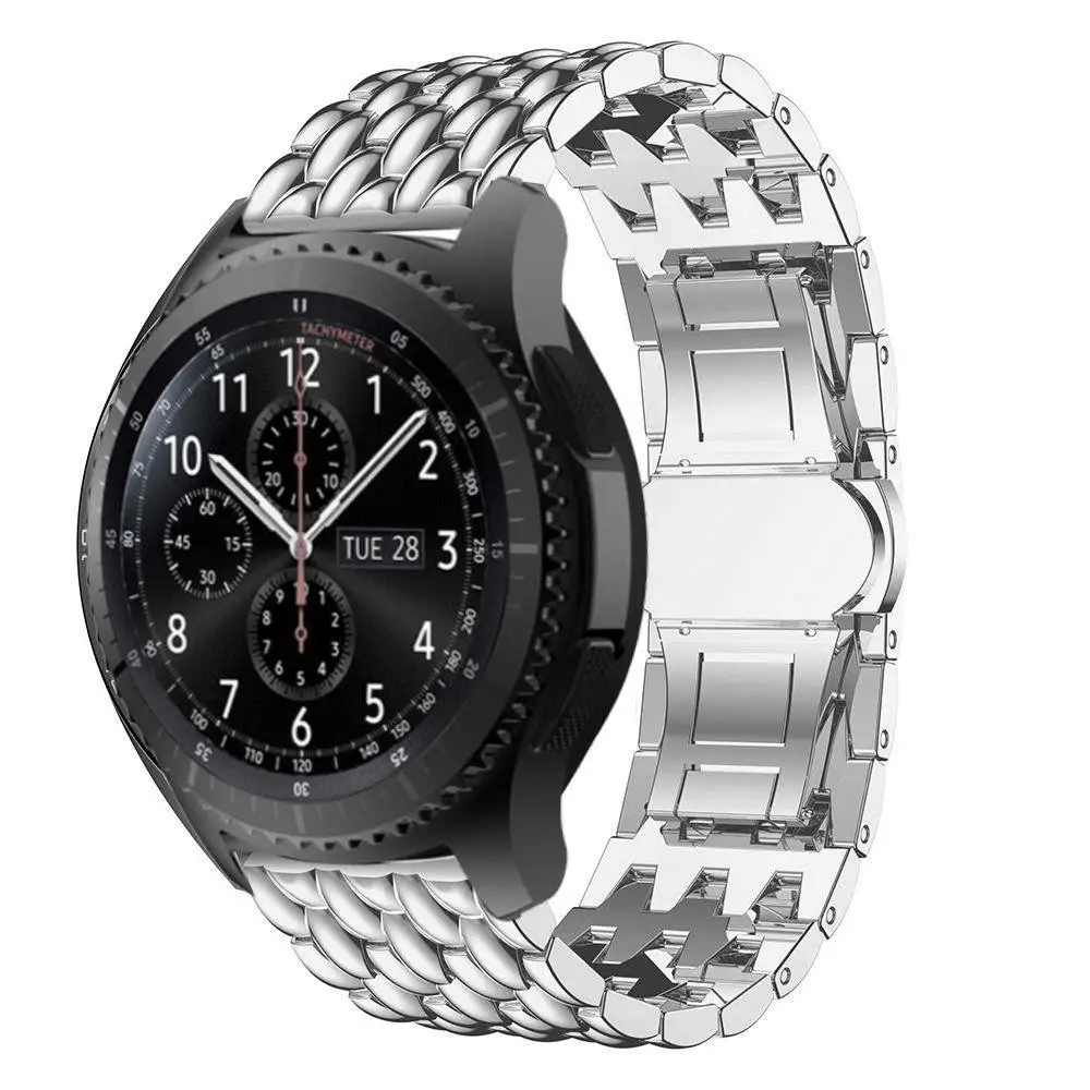 20 мм 22 мм ремешок для samsung gear S2/S3 браслет из нержавеющей стали ремешок Galaxy Watch 42 мм 46 мм сменные браслеты