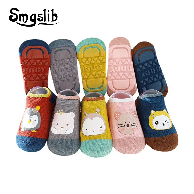 SMGSLIB 2021 Baby Socks With Rubber Soles Infant Sock Newborn Spring Autumn Children Floor Socks Anti Slip Soft Sole Sock