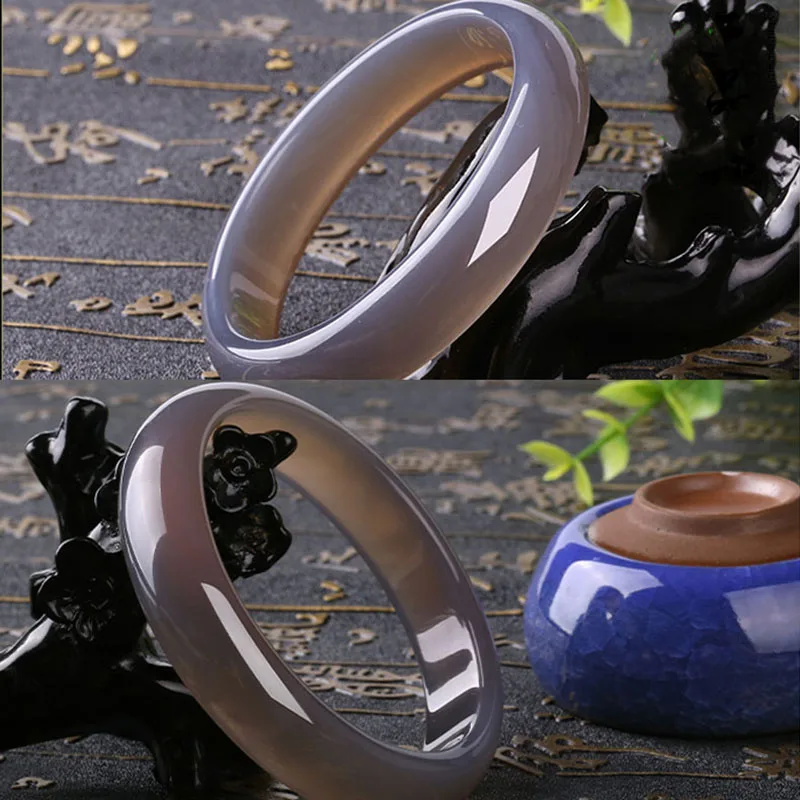 Красный зеленый серый Агат браслет женщина - Цвет камня: 56MM