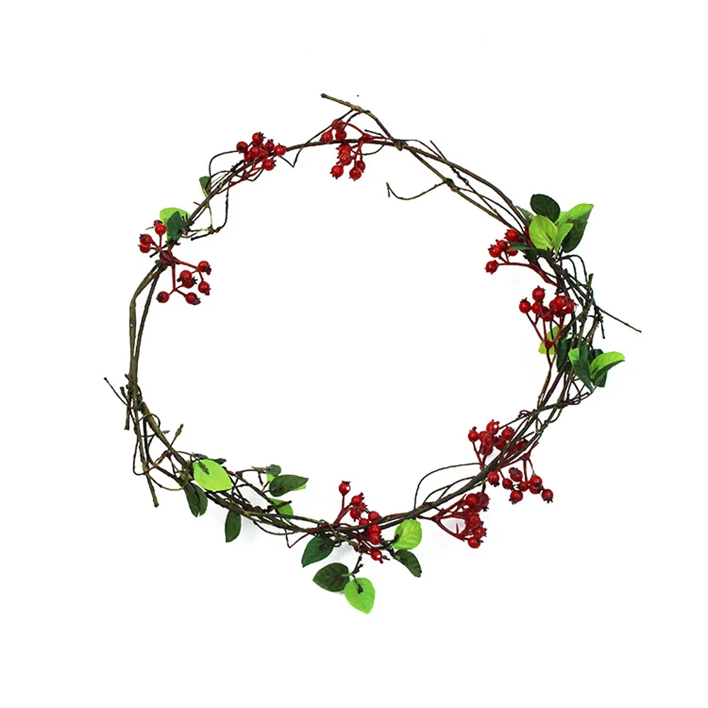 Artificial Flower Simulation Plant Vine With Flower Fruit 1.4m Vivid Decoration