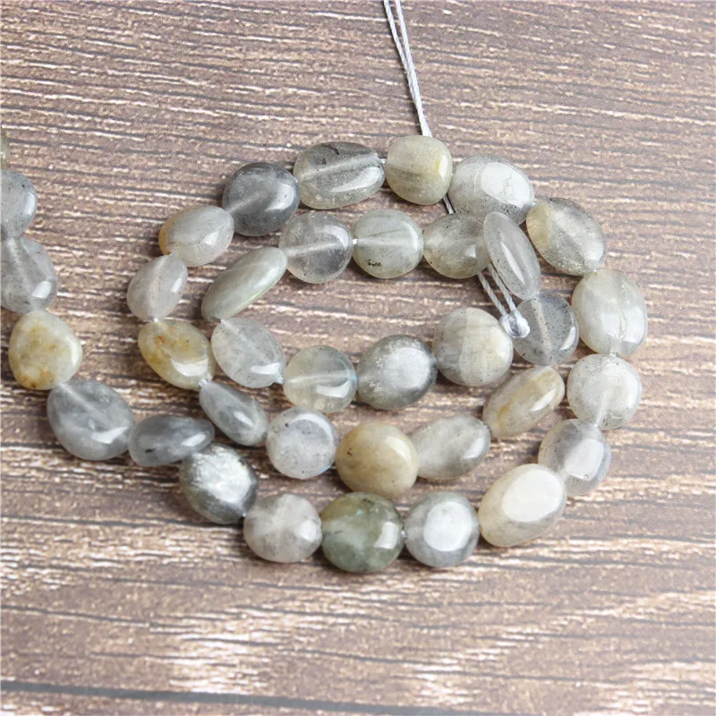 labradorite LanLi модные натуральные ювелирные изделия 6x8 мм 8x10 мм аморфный Серый лабрадорит свободные бусины DIY браслет ожерелье аксессуары - Цвет: labradorite