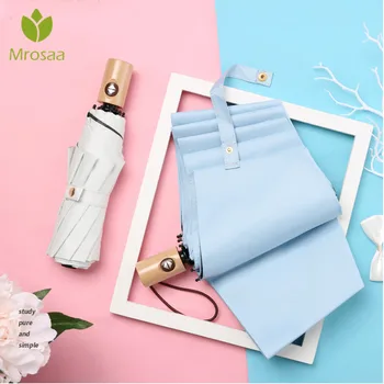

Black Coating Rain Sun Automatic Umbrella Anti-UV 3 Folding Wind Resistant Auto Luxury Big Windproof Women Men 8 Ribs Parasol