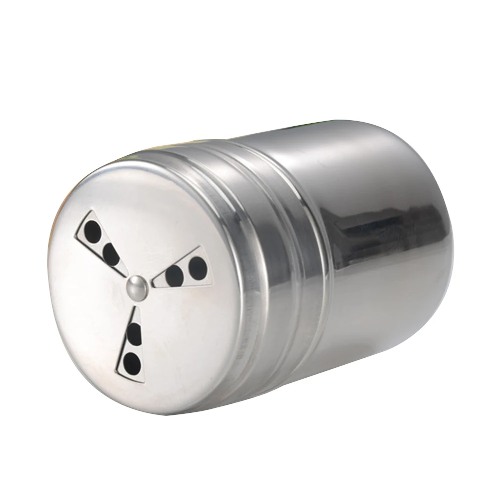 Flour Seasoning Barbecue Kitchen Stainless Steel Cooking Tool Storage Can Pepper Spice Condiment Container Rotate Shaker