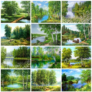 

Evershine Diamond Embroidery Sale Landscape Diamond Painting Tree Full Square Drill Cross Stitch Crafts Kit Home Decoration