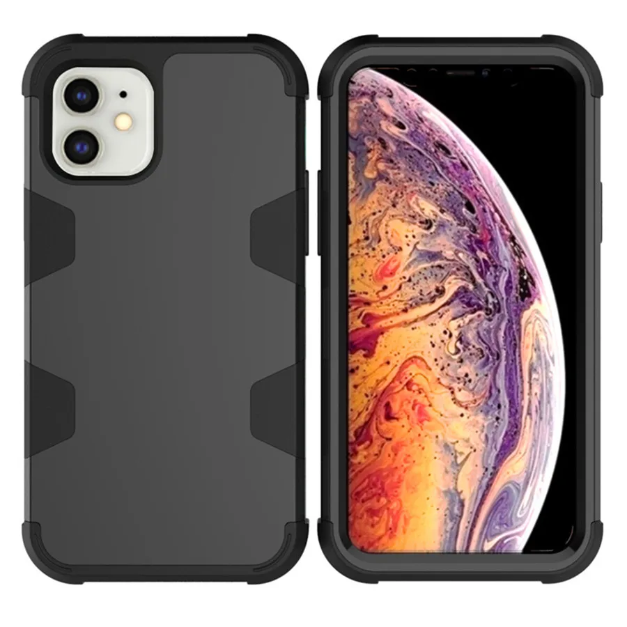 Чехол для iPhone 11 6 1 дюймов версия 2019 жесткий ударопрочный военный силиконовый + PC