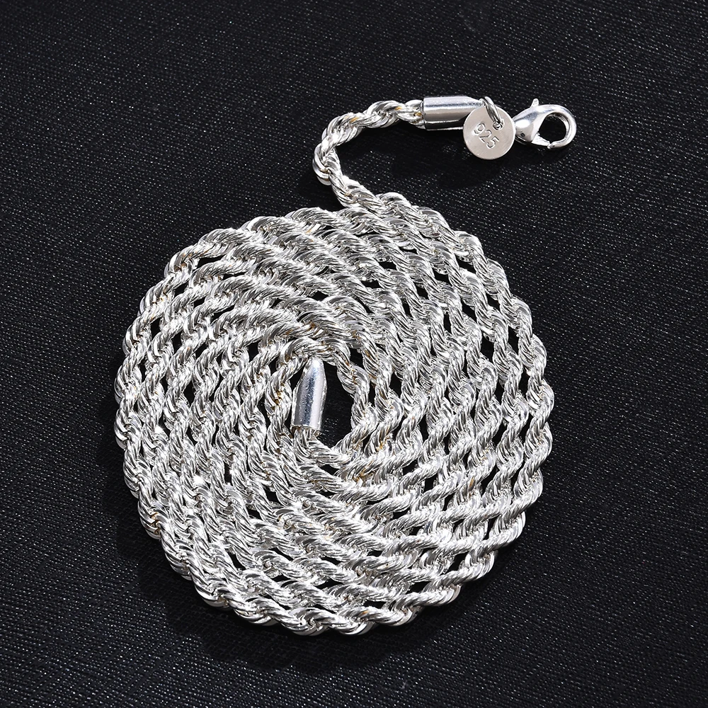 

16-30 Inch Length Hemp Rope Necklace Hip Hop Jewelry Witcher Silver Plated Chains Fashion Necklaces for Women 2019 Statement