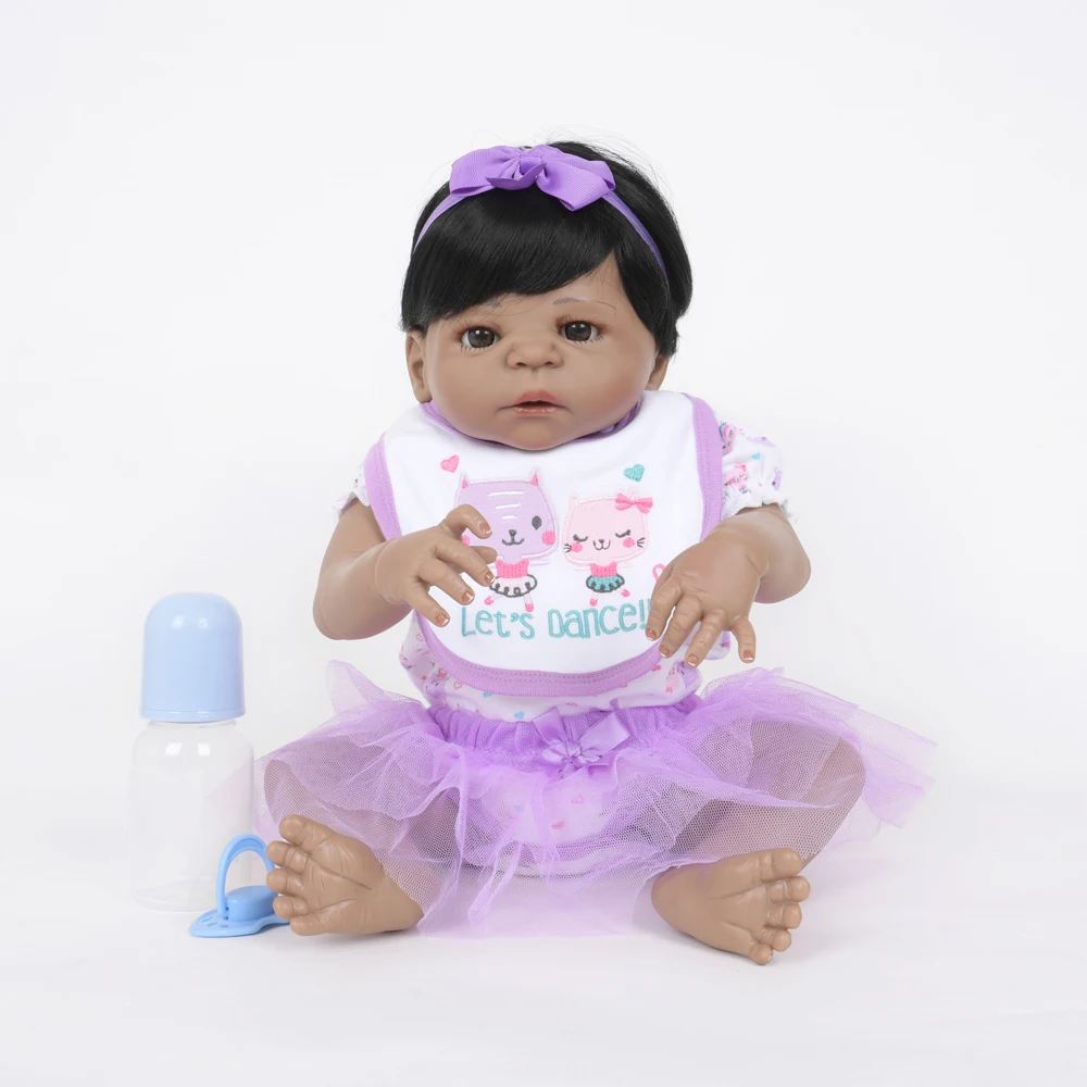 2" имитация принцессы Bebe Reborn baby girl куклы полный Силиконовый корпус водонепроницаемый Reborn дети Playmate ребенок подарок на день рождения 55 см