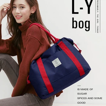 

Travel bag hand luggage bag net red shoulder short-distance canvas travel bag female high-capacity messenger storage bag male
