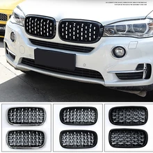 Для BMW X5 F15/X6 F16- автомобильные аксессуары Передняя средняя решетка гриль Замена декоративная накладка 2 шт