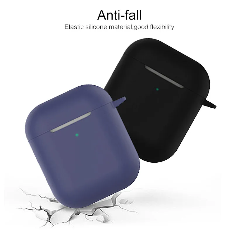 Чехол для наушников Airpods 2 защитный чехол карабин брелок ключей силиконовый Bluetooth