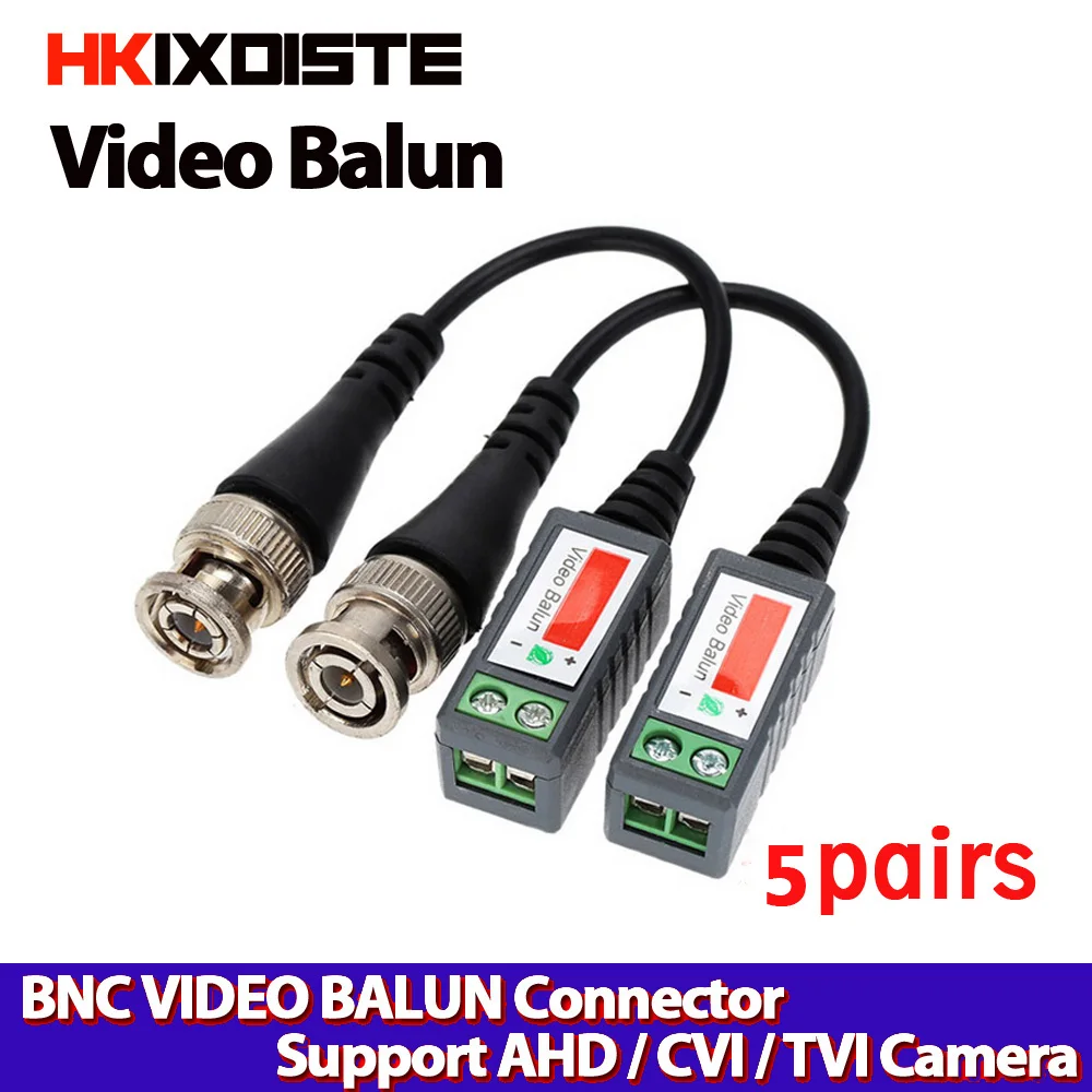 Coax CAT5 Camera CCTV Passive BNC Video Balun to UTP Transceiver