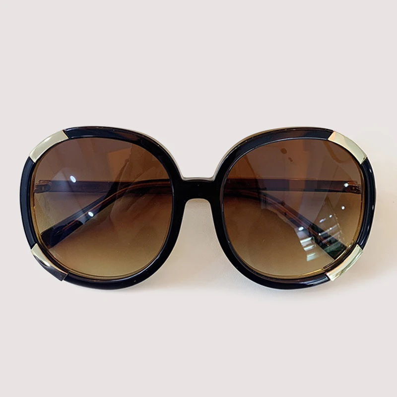 No.2 Sunglasses Большие круглые солнцезащитные очки для женщин и мужчин, Ретро стиль, фирменный дизайн, Зеркальные Солнцезащитные очки для женщин, UV400 - Цвет линз: No.2 Sunglasses