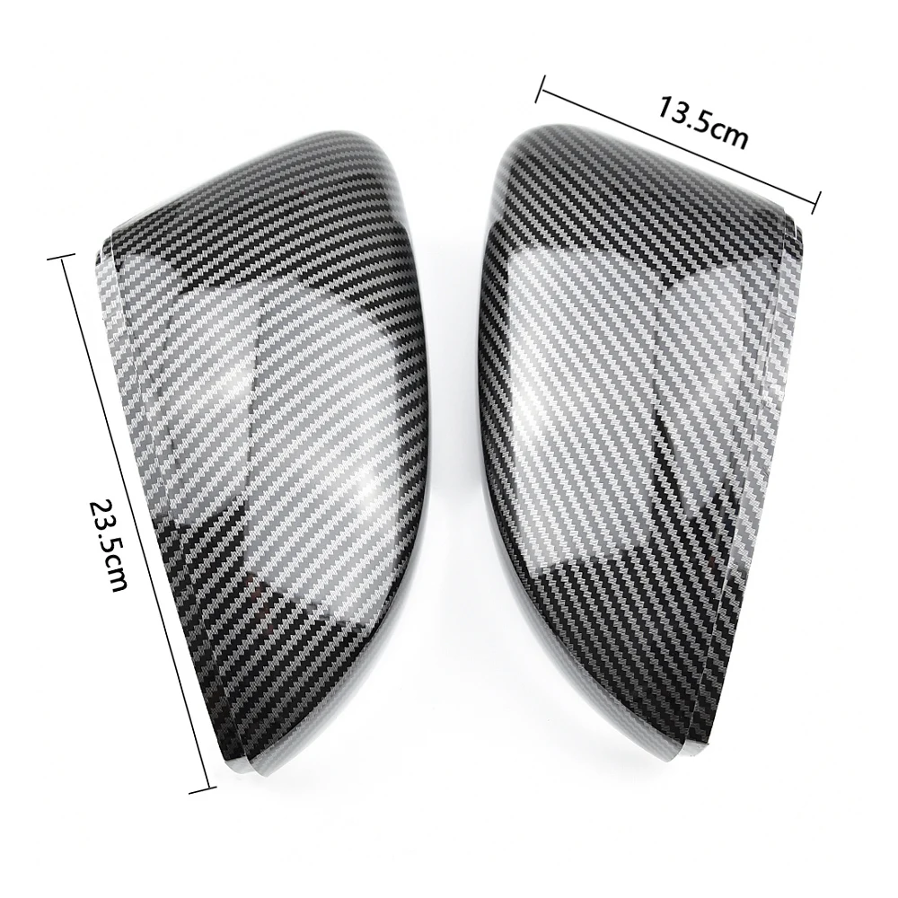 2PCS VW 폴로 6R 6C 사이드 도어 윙 미러 커버 캡 교체 (탄소 섬유) Volkswagen 2010 2011 2012 2013 2014 2016 2017