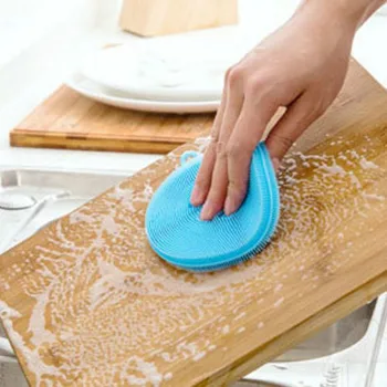 

Magic Cleaning Brushes Soft Silicone Dish Bowl Pot Pan Cleaning Sponges Scouring Pads Cooking Cleaning Tool Kitchen Accessories