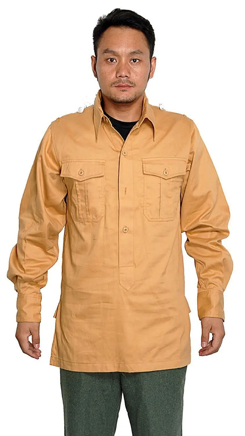 WWII GERMAN AFRIKA KORPS DAK LUFTWAFFE LW TROPICAL SHIRT- WW2 Military Uniform War Reenactments 5605101 | Тематическая одежда и