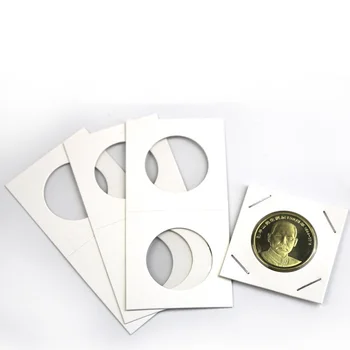 

50pcs 17.5mm-40mm Coin Holders Storage Clip case paper bags Flip 2x2 Flips Paper Boards Coin Collection Home Deco