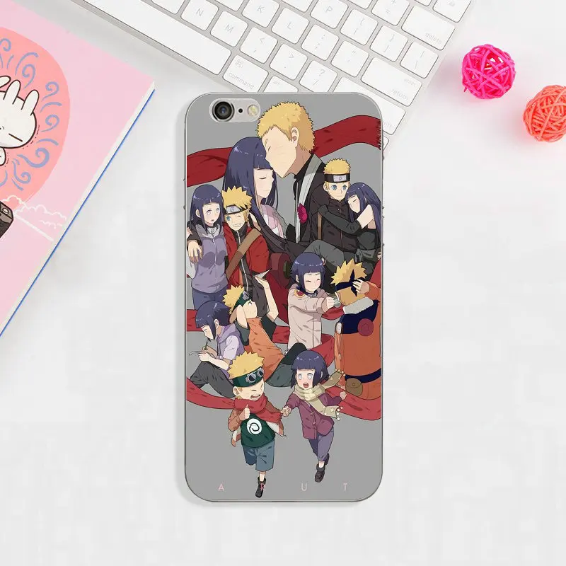 image 1 Для iPhone X XR XS 11 Pro Max 10 7 6 6s 8 Plus 4 4S 5 5S SE 5C чехлы для телефонов Капа Наруто Узумаки и Хината Хюга - Цвет: image 1